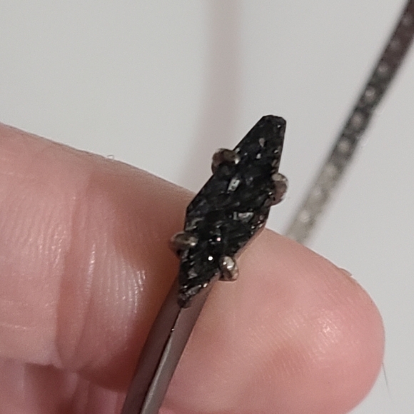 Kendra Scott Black Gun Metal Druzy Bracelet Open Cuff Sparkly Euc KS